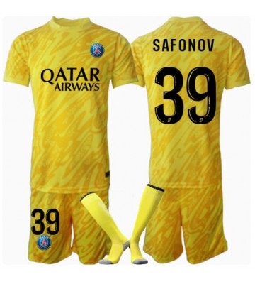 Paris Saint-Germain Matvei Safonov #39 Brankář Alternativní dres komplet pro Děti 2024-25 Krátkým Rukávem (+ Krátké kalhoty)